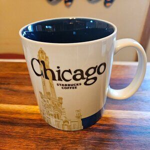 STARBUCKS MUG CHICAGO SKYLINE TOWERGLOBAL CITY ICON 2009 COLLECTORS